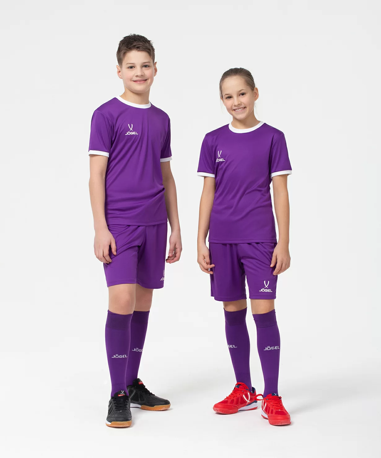 Фото Футболка футбольная CAMP Origin, фиолетовый/белый, детский Jögel со склада магазина Спортев