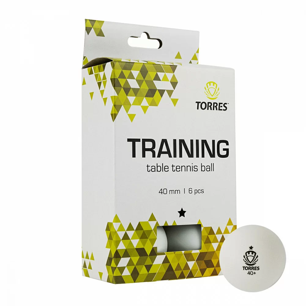 Фото Мяч для настольного тенниса Torres Training 1* (1 шт) белый TT21016 со склада магазина СпортЕВ
