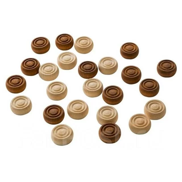 Фото Шашки деревянные (d28) Ш-6 со склада магазина Спортев