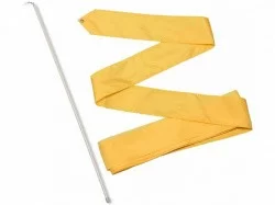 Лента для художественной гимнастики 4 м с палочкой 50 см желтый СЕ4
