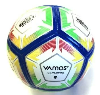 Фото Мяч футбольный Vamos Espectro 12П №4 бело-салатово-розовый BV 2117-MSE со склада магазина СпортЕВ