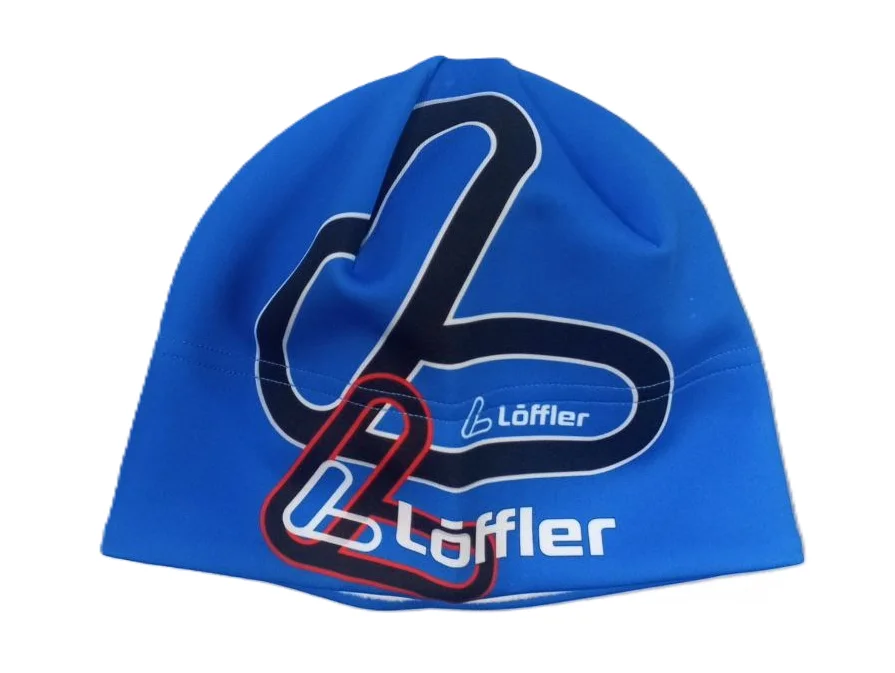 Фото Шапка гоночная с лого Loffler голубой со склада магазина Спортев