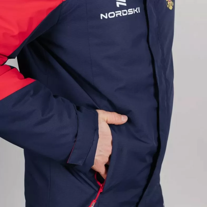 Фото Куртка утепленная Nordski Mount dark blue/red NSM434710 со склада магазина СпортЕВ