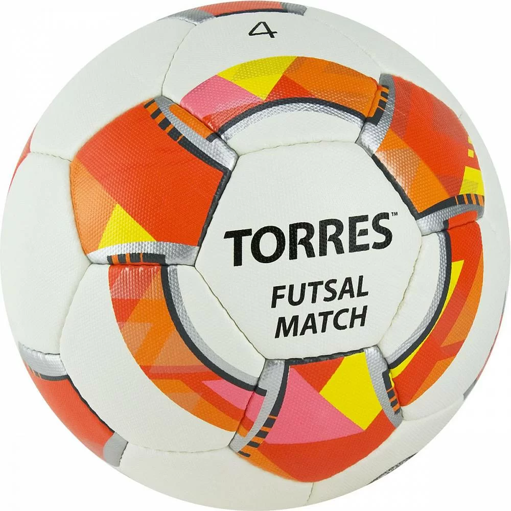 Фото Мяч футзальный Torres Futsal Match №4 32 панели PU бело-красный FS32064 со склада магазина Спортев