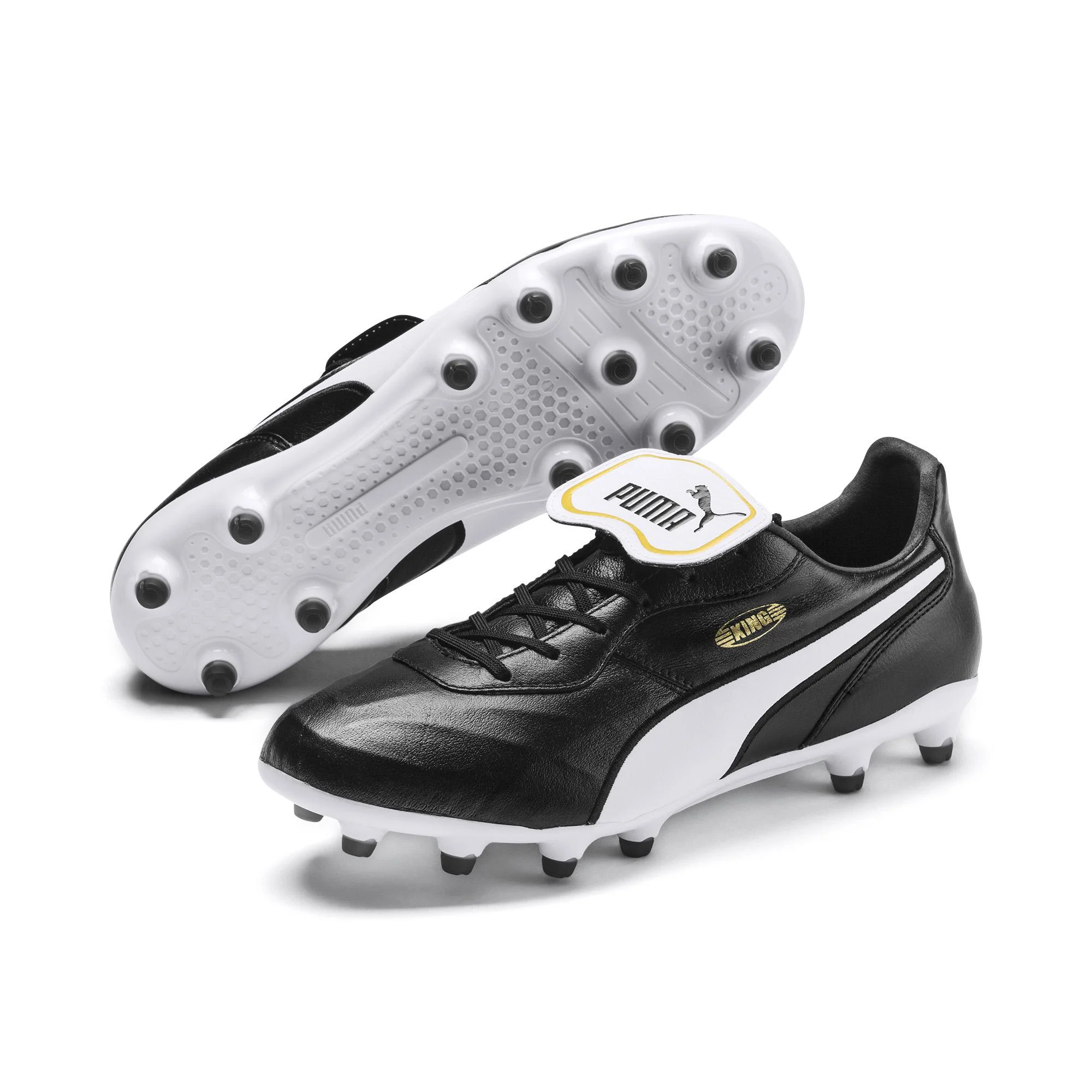 Фото Бутсы Puma King Top FG черный/белый 105607 01 со склада магазина Спортев