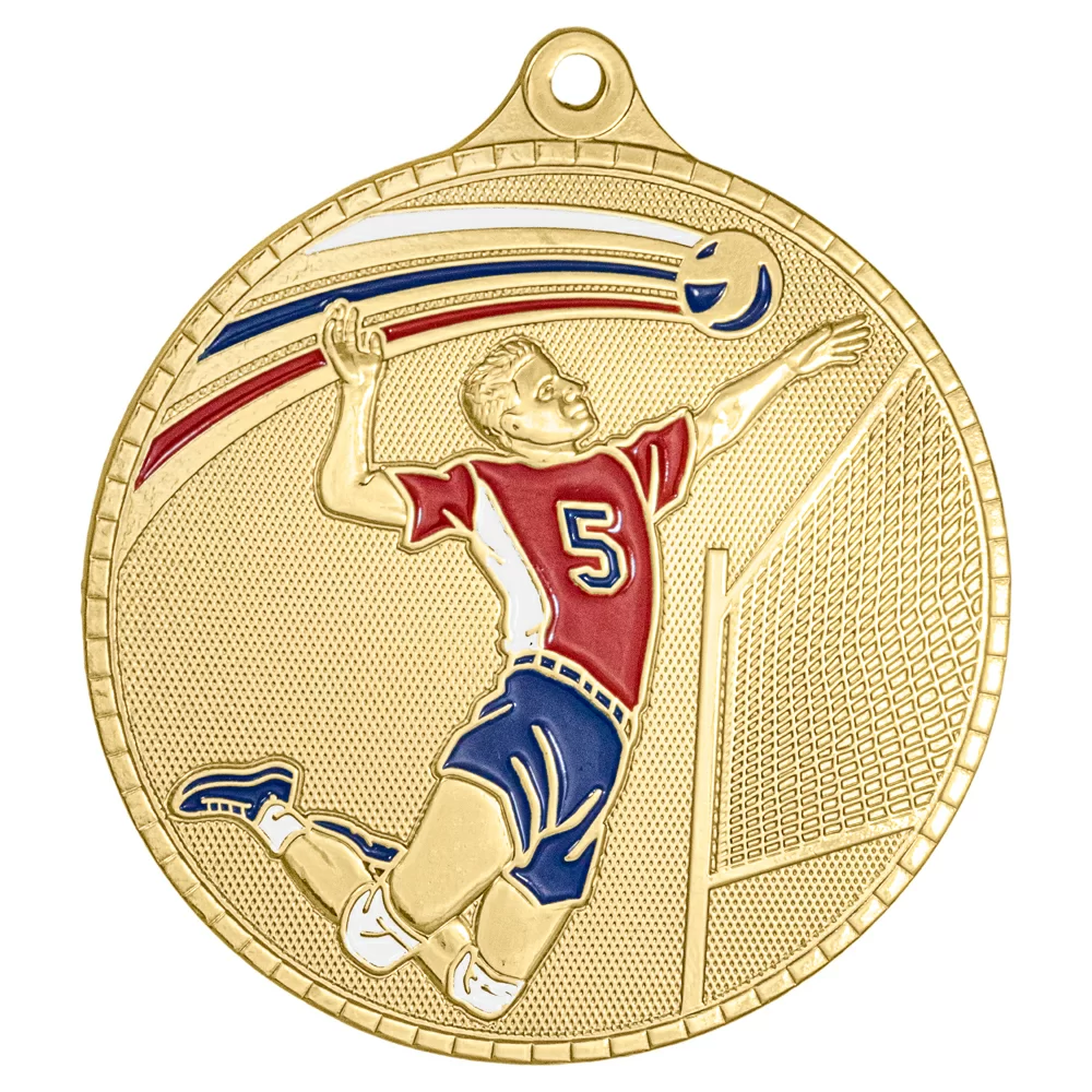Фото Медаль MZP 394-55/G волейбол (D-55мм, s-2,5мм) латунь со склада магазина Спортев