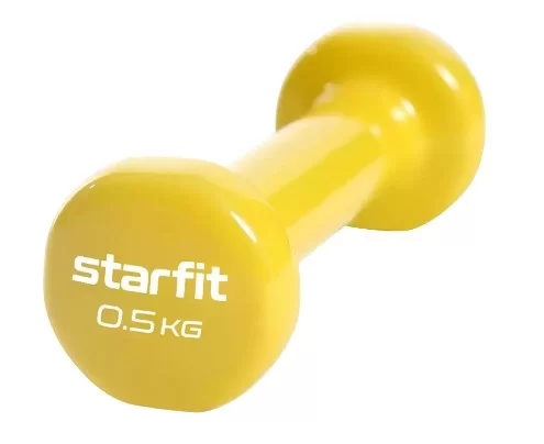 Фото Гантели виниловые 0.5 кг StarFit Core DB-101 желтый (пара) УТ-00020380 со склада магазина СпортЕВ