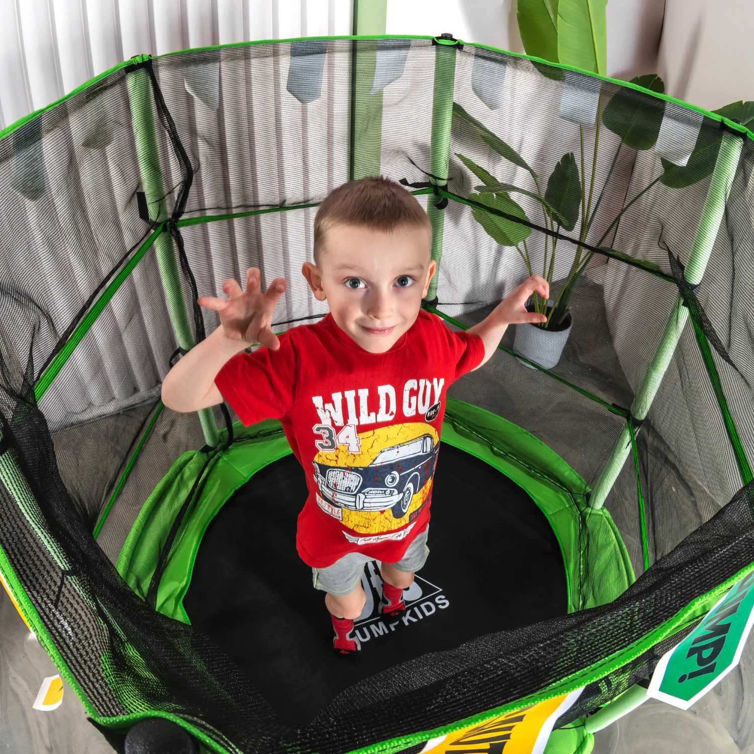 Фото Батут DFC JUMP KIDS 55" зеленый, сетка (137см) 55INCH-JD-G со склада магазина Спортев