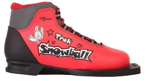 Фото Ботинки лыжные Trek Snowball синт. красн-черн. (75мм) ИК08-06-01 со склада магазина СпортЕВ