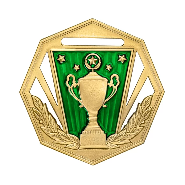 Фото Медаль MZP 368-60/GGN (D-60 мм, s-2 мм) латунь со склада магазина СпортЕВ