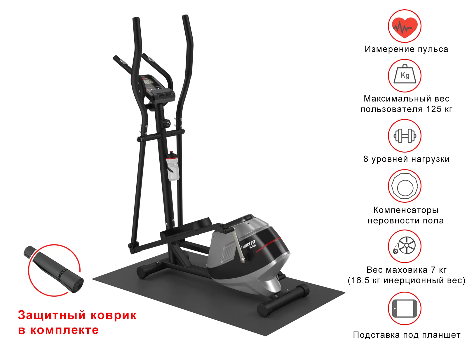 Фото Эллиптический тренажер UNIX Fit SL-350 со склада магазина Спортев
