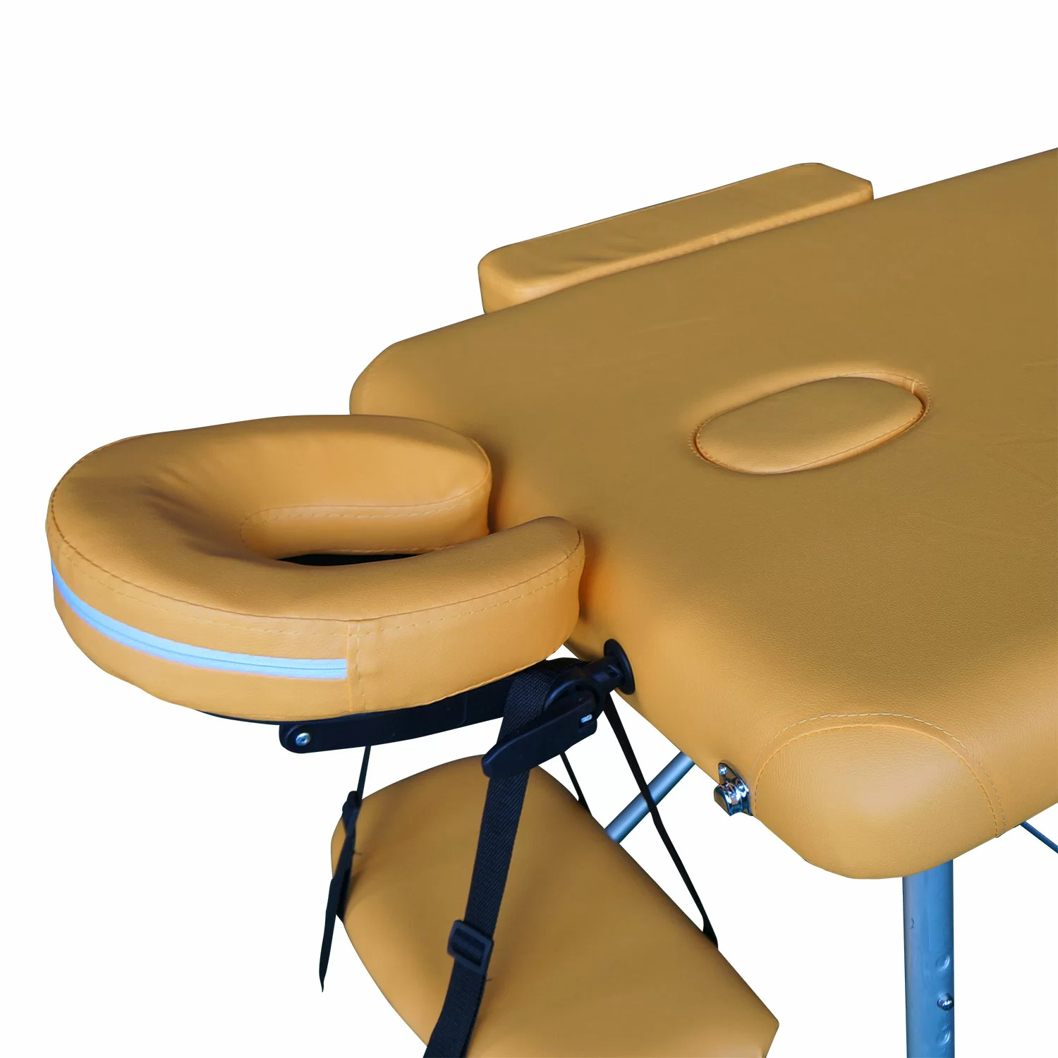 Фото Массажный стол DFC NIRVANA, Elegant LUXE, 186х70х4 см, алюм. ножки, цвет горчичный (Mustard) TS2010_M со склада магазина СпортЕВ