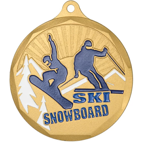 Фото Медаль MZP 581-50/G сноуборд/горные лыжи (D-50мм, s-2 мм) со склада магазина Спортев