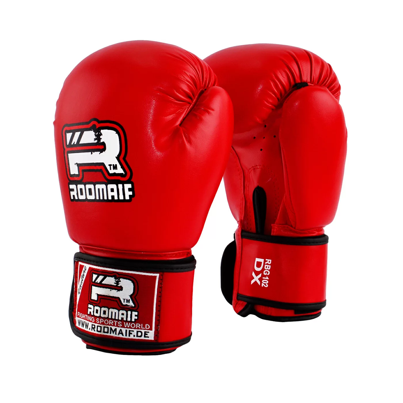 Фото Перчатки боксерские Roomaif RBG-102 Dyex красный со склада магазина СпортЕВ