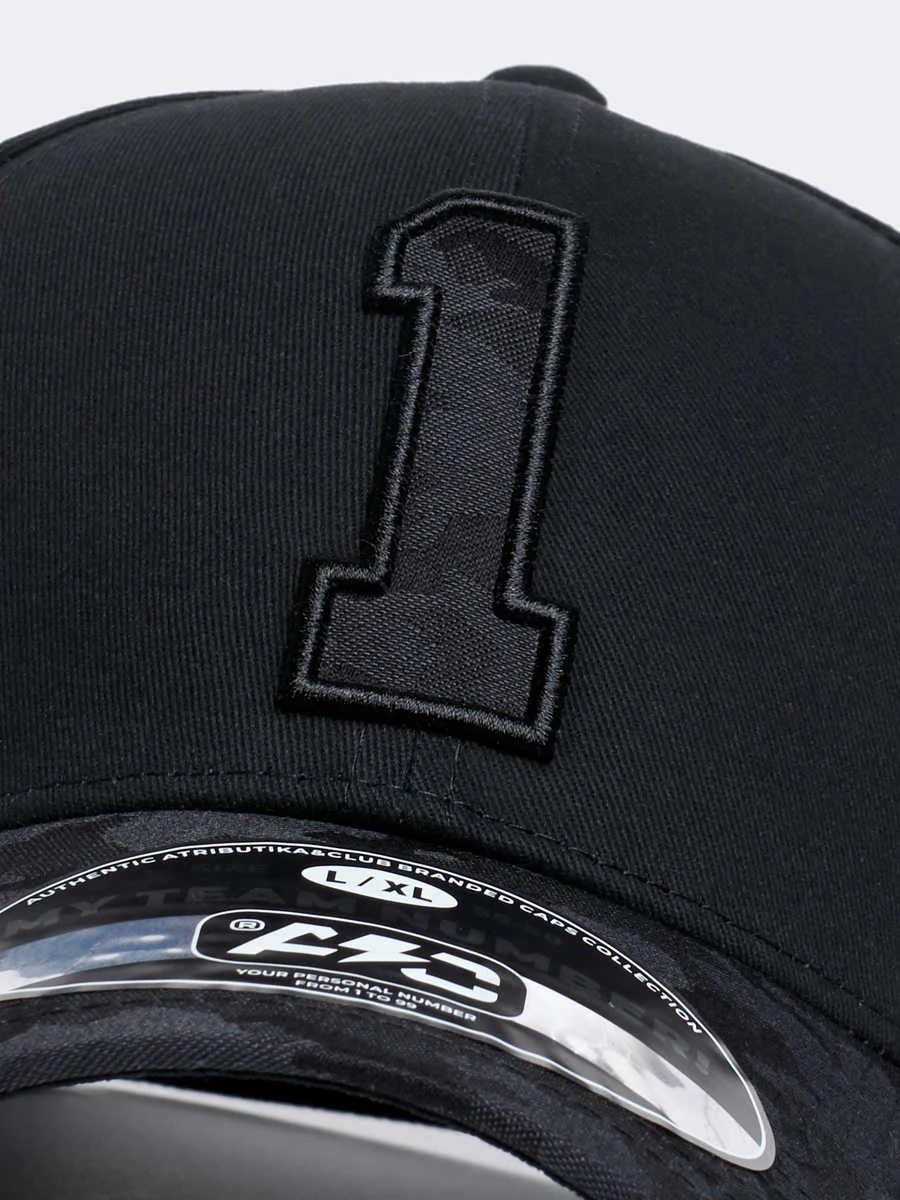 Фото Бейсболка №1 черная р.55-58 20683 со склада магазина Спортев