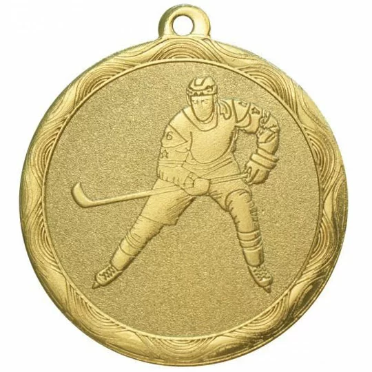 Фото Медаль MZ 74-50/G хоккей (D-50 мм, s-2,5 мм) со склада магазина Спортев