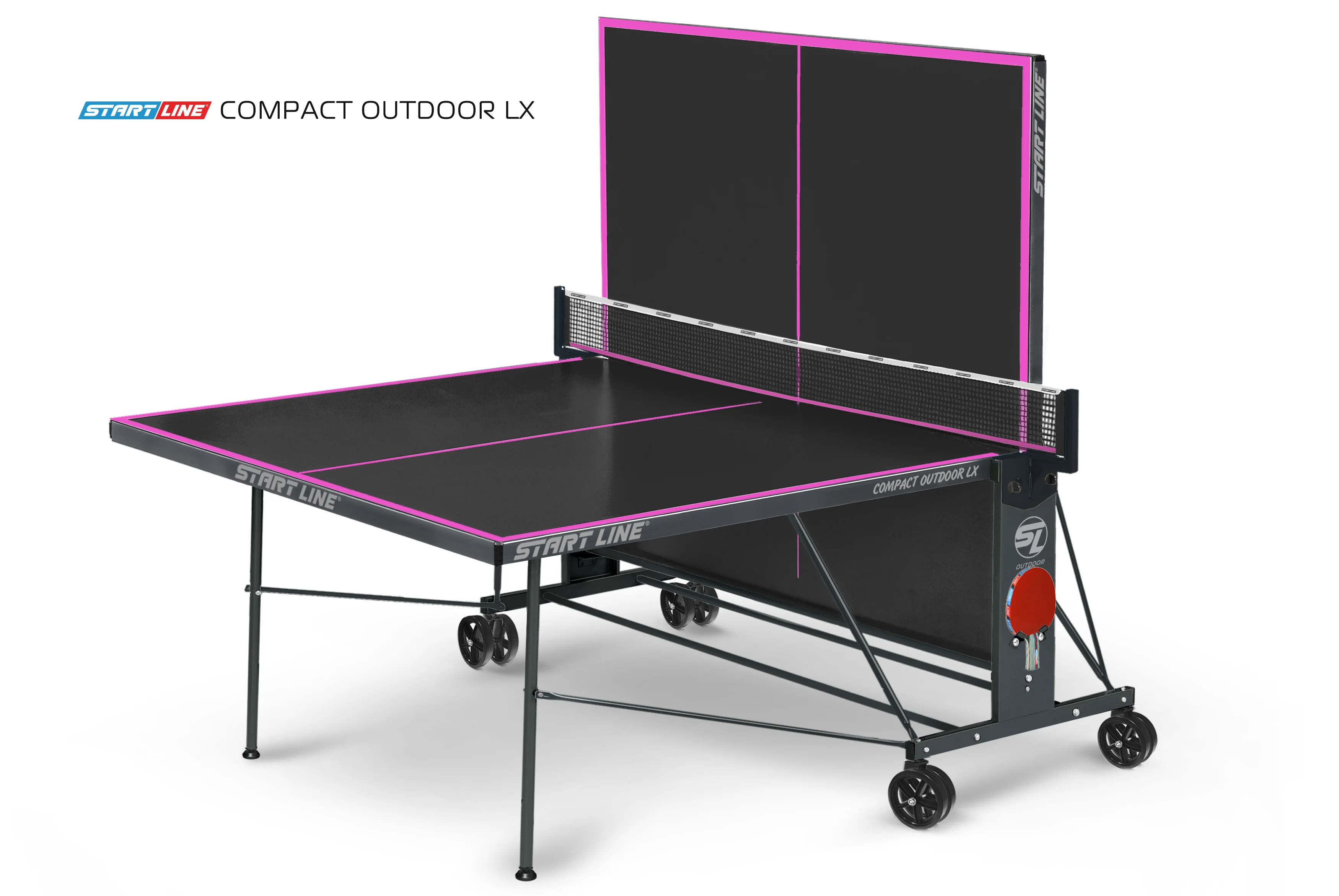 Фото Стол теннисный Compact-2 LX  Всепогодный 6 black со склада магазина Спортев