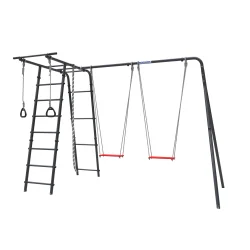 ROMANA Полянка Плюс 2 (антрацит) (с фанерными качелями) 103.26.06 +1.Д-26.00 +1.Д-26.00