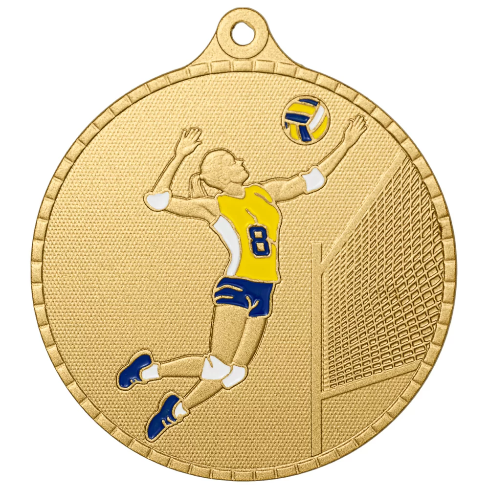 Фото Медаль MZP 623-55/G волейбол женский (D-55мм, s-2 мм) со склада магазина СпортЕВ