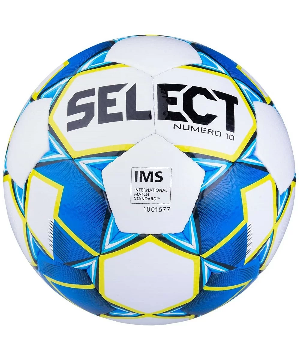 Фото Мяч футбольный Select Numero 10 IMS №5 белый/синий/зеленый 810508 со склада магазина СпортЕВ
