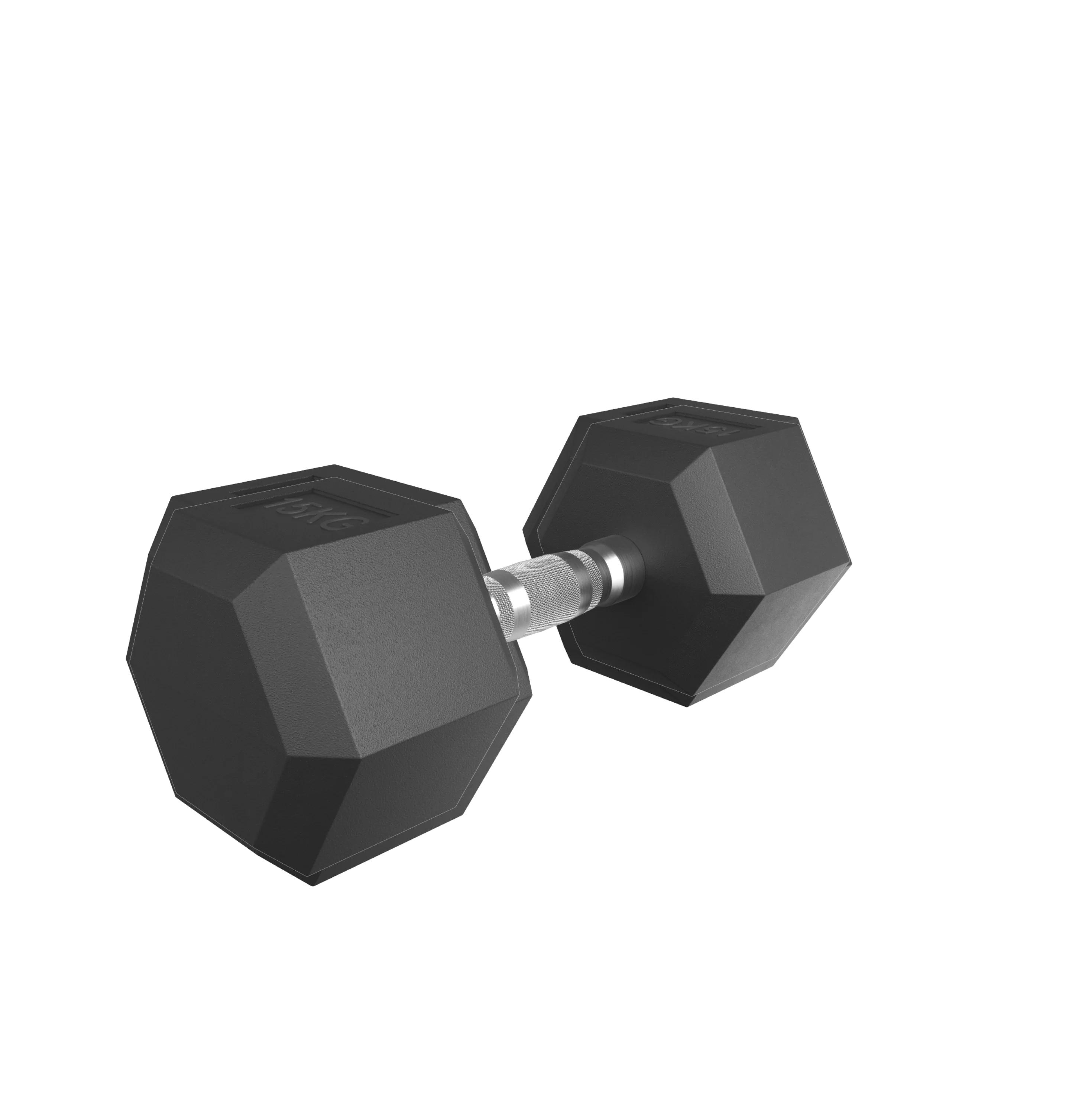Фото Гантель гексагональная UNIX Fit обрезиненная 15 кг / шт со склада магазина Спортев