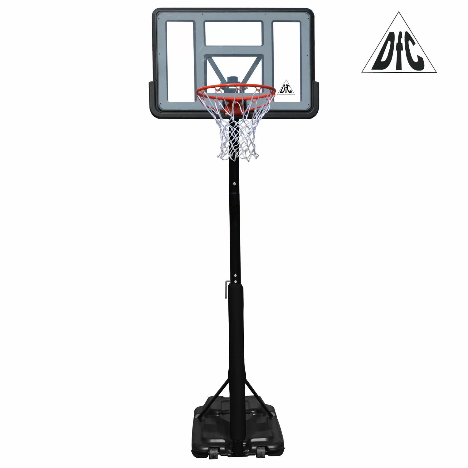 Фото Баскетбольная мобильная стойка DFC STAND44PVC1 110x75cm ПВХ винт.регулировка со склада магазина СпортЕВ