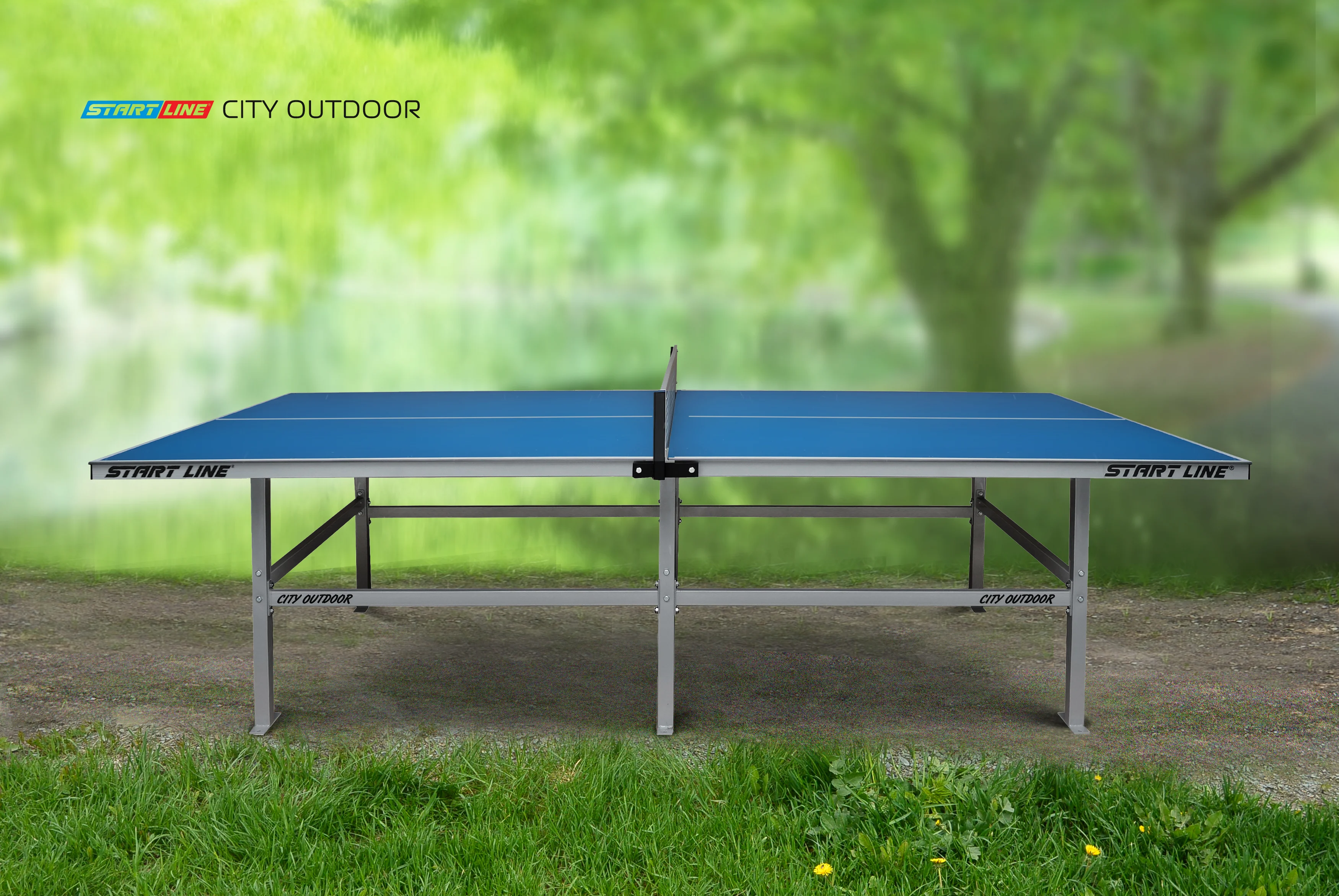 Фото Стол теннисный City Всепогодный с сеткой Синий со склада магазина Спортев