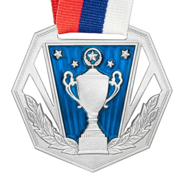 Фото Медаль MZP 569-60/SM (D-60мм, s-2мм) с лентой со склада магазина Спортев