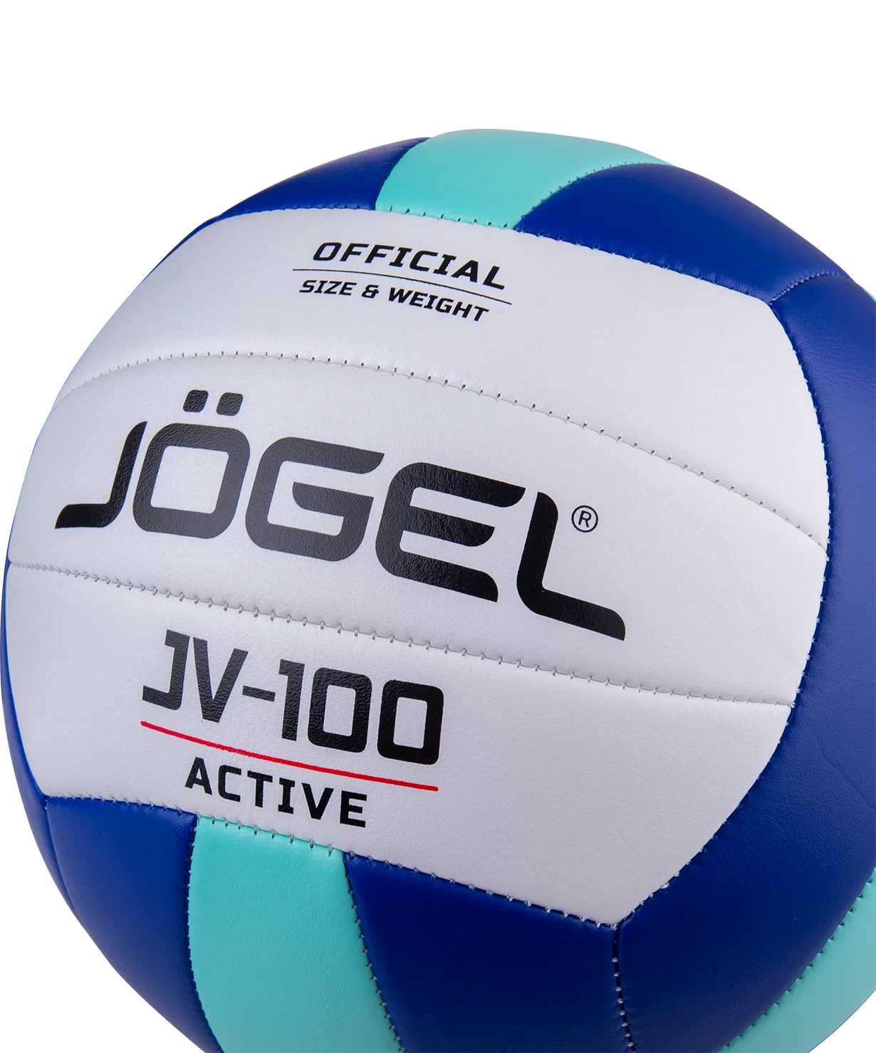 Фото Мяч волейбольный Jogel JV-100 синий/мятный 19884 со склада магазина СпортЕВ