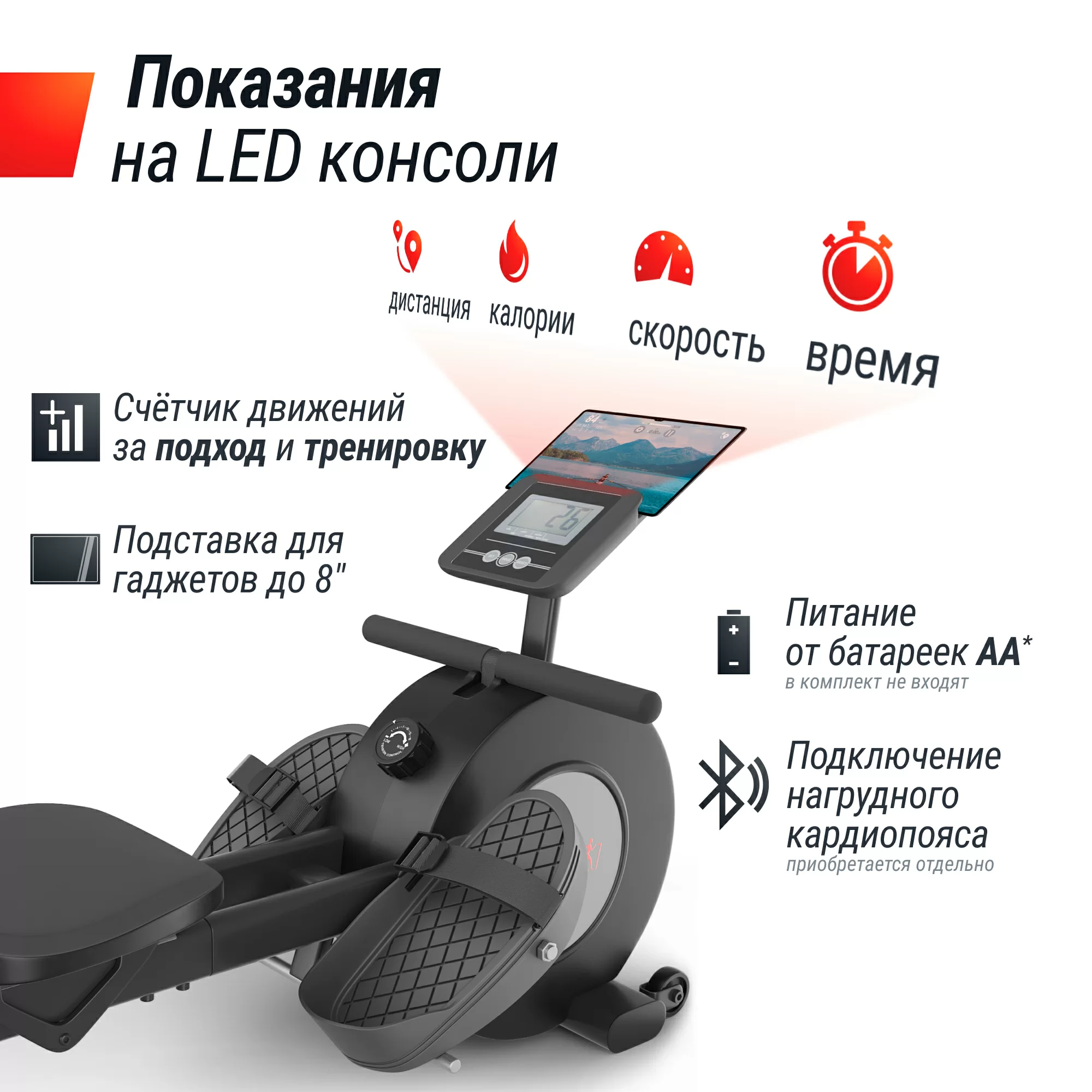 Фото Гребной тренажер UNIX Fit Techno Rower 360 со склада магазина Спортев