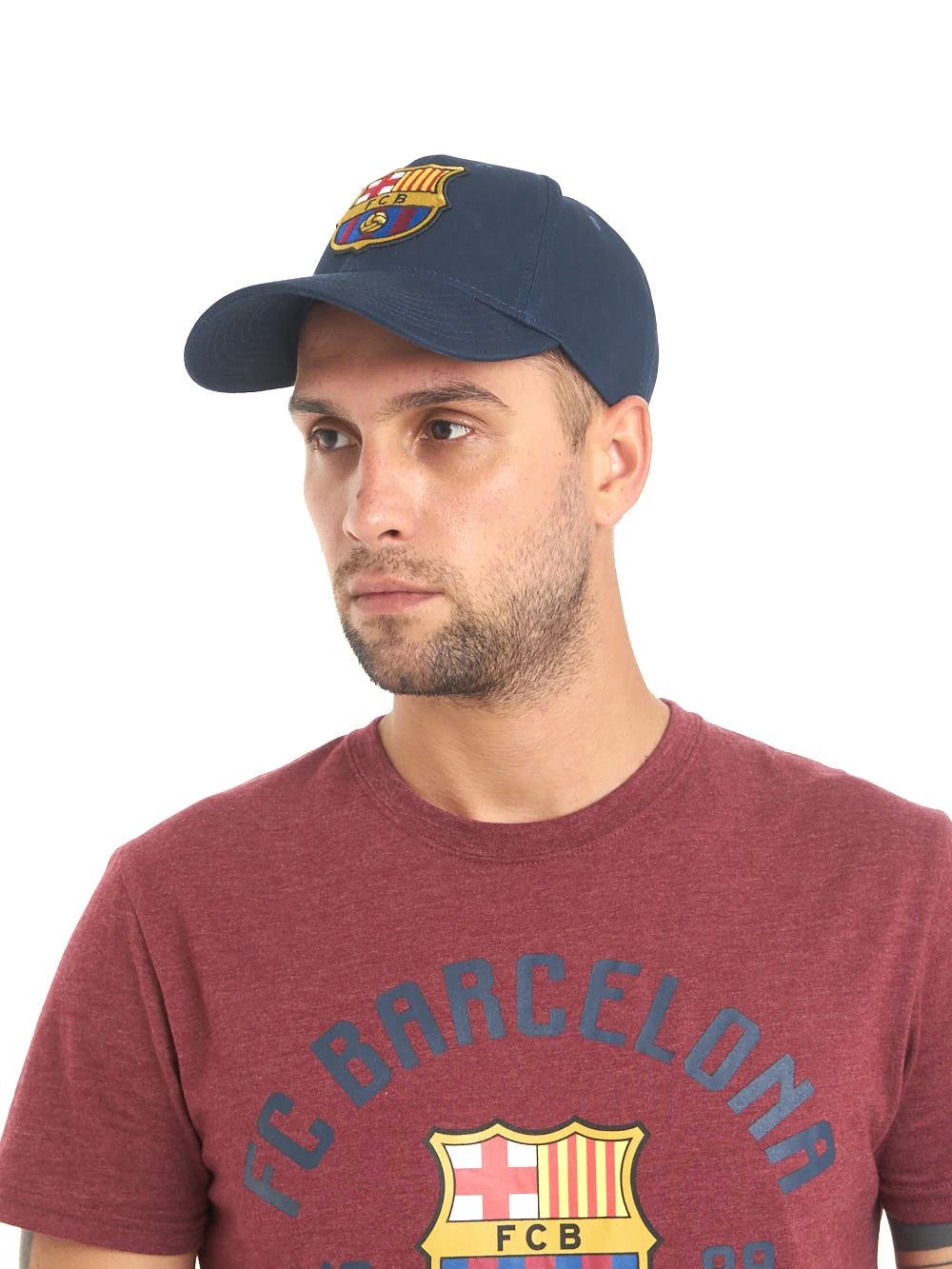 Фото Бейсболка Barcelona синяя р.55-58 107752 со склада магазина Спортев