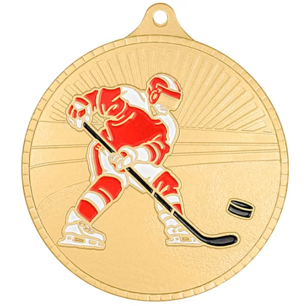 Фото Медаль MZP 583-60/G хоккей (D-60мм, s-2 мм) сталь со склада магазина Спортев