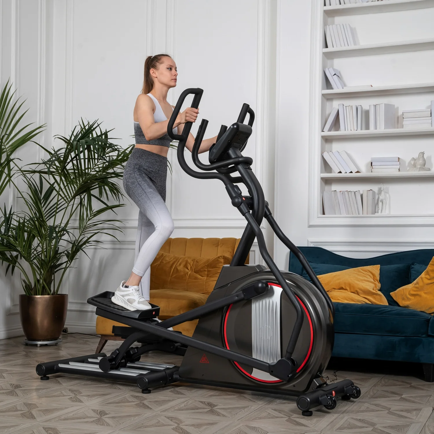 Фото Эллиптический тренажер DFC E97614 магн.эл.привод со склада магазина Спортев