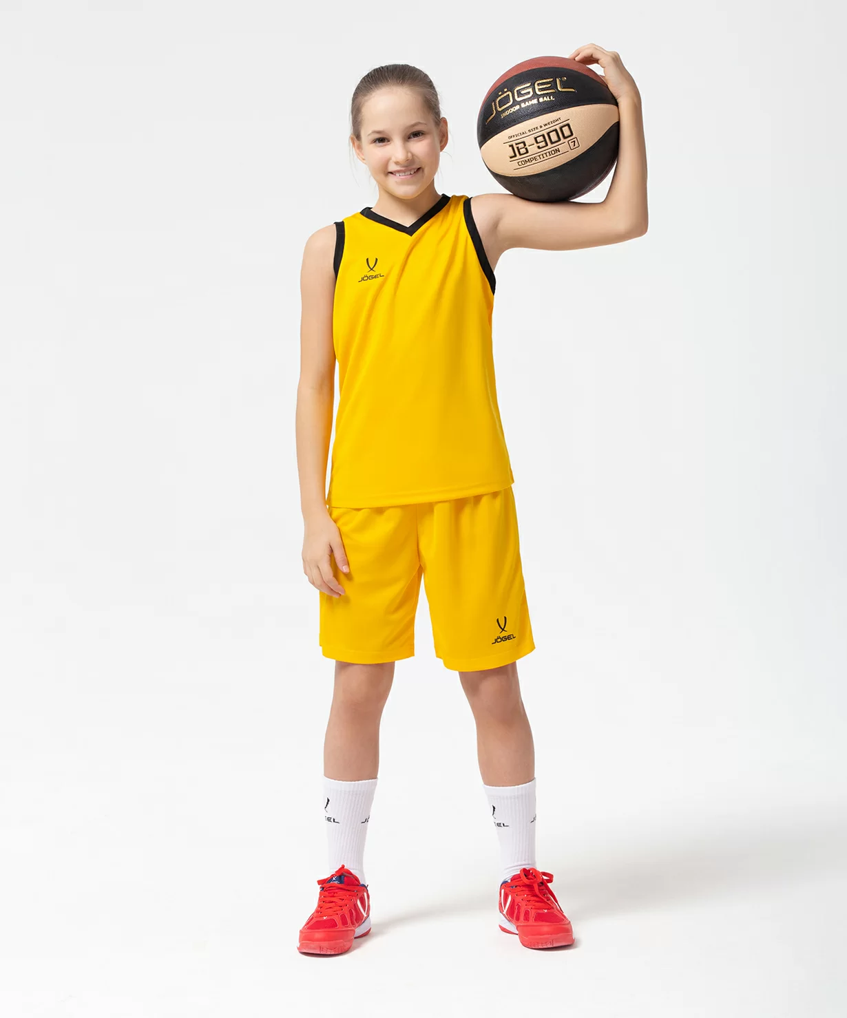 Фото Шорты баскетбольные Camp Basic, желтый, детский Jögel со склада магазина СпортЕВ
