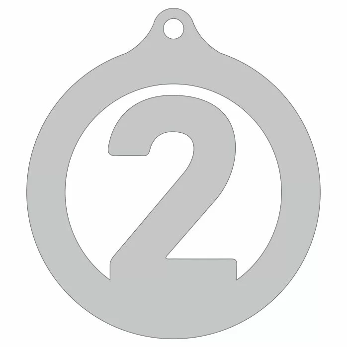 Фото Медаль MZP 900-50/SM 2 место (D-50мм, s-2 мм) со склада магазина Спортев