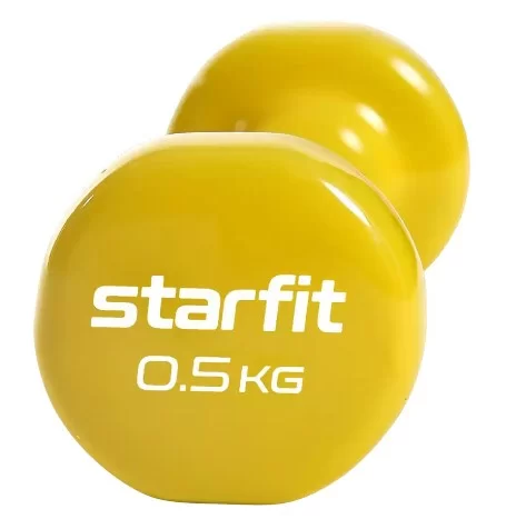 Фото Гантели виниловые 0.5 кг StarFit Core DB-101 желтый (пара) УТ-00020380 со склада магазина СпортЕВ