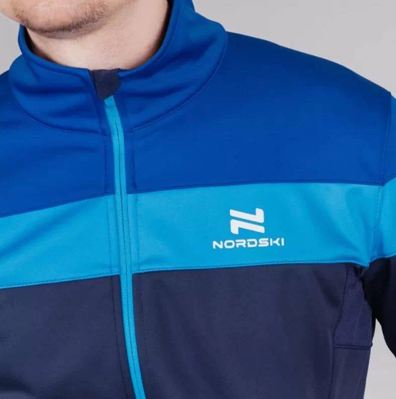 Фото Куртка разминочная Nordski Drive blueberry/blue NSM805021 со склада магазина СпортЕВ