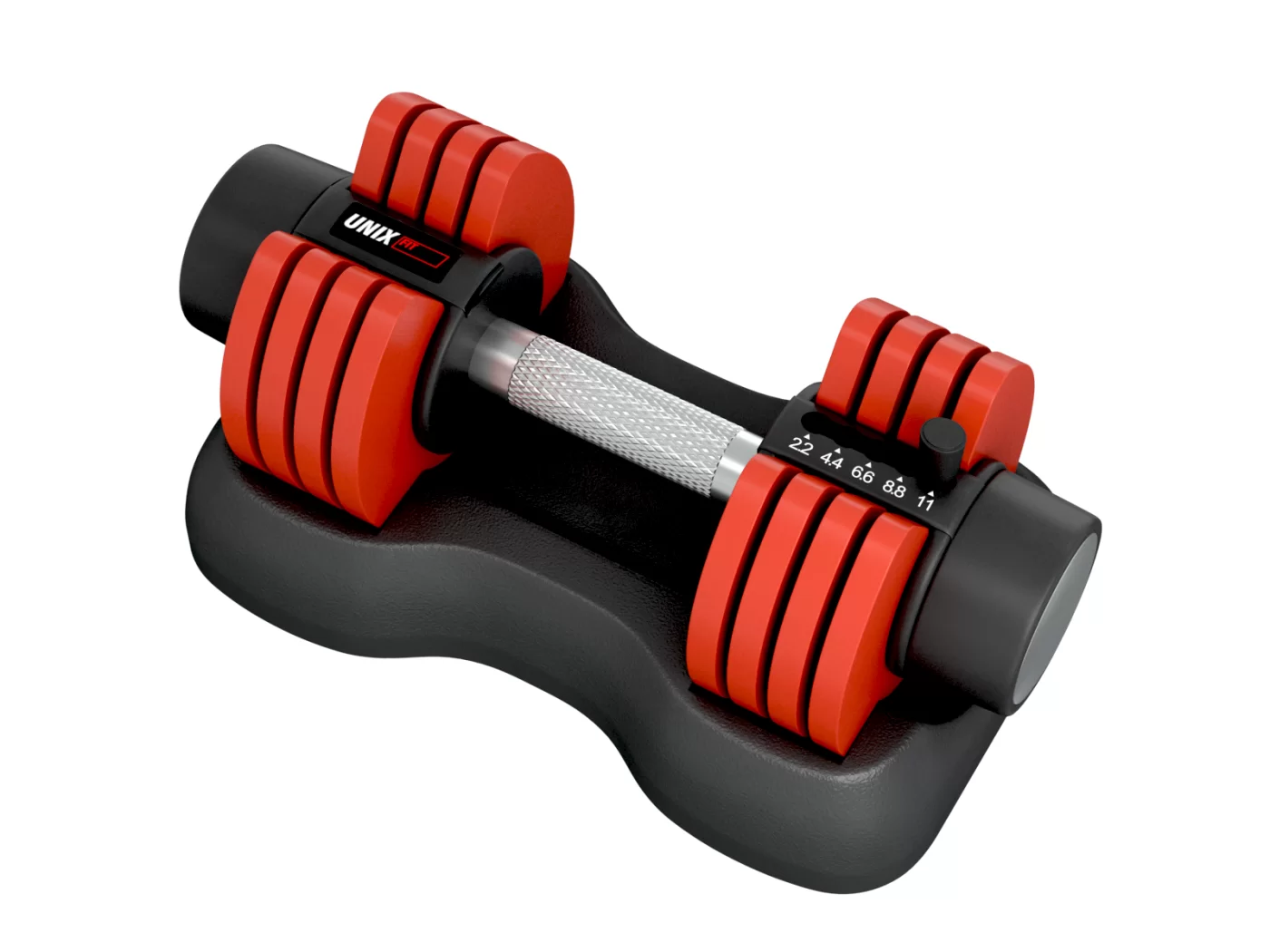 Фото Гантель регулируемая UNIX Fit 11 кг красная со склада магазина Спортев