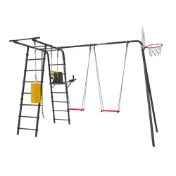 ROMANA Спорт Плюс 2 (антрацит) (с фанерными качелями) 103.20.08+1.Д-26.00+1.Д-26.00