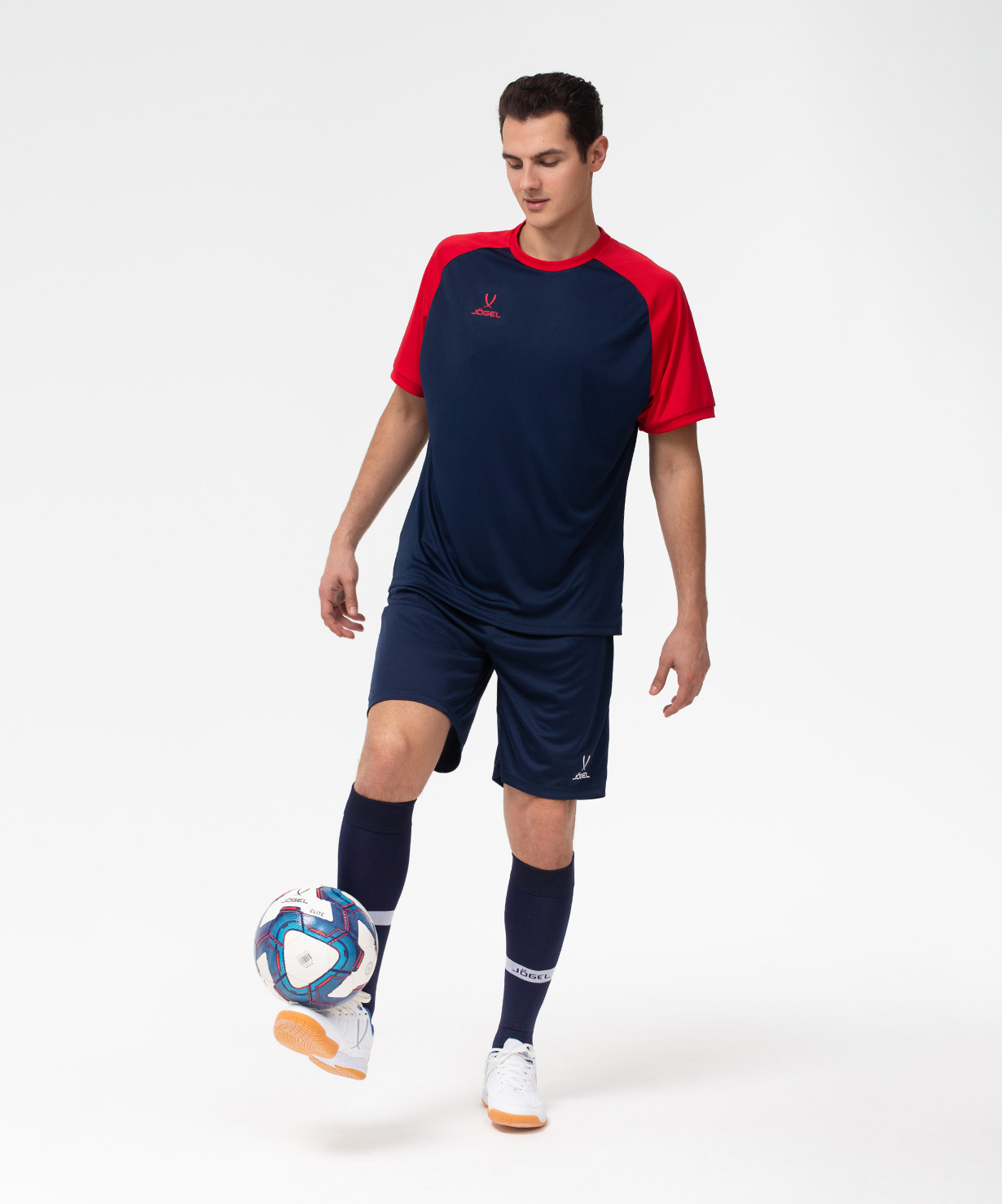 Фото Футболка игровая JOGEL CAMP Reglan Jersey, темно-синий/красный со склада магазина Спортев