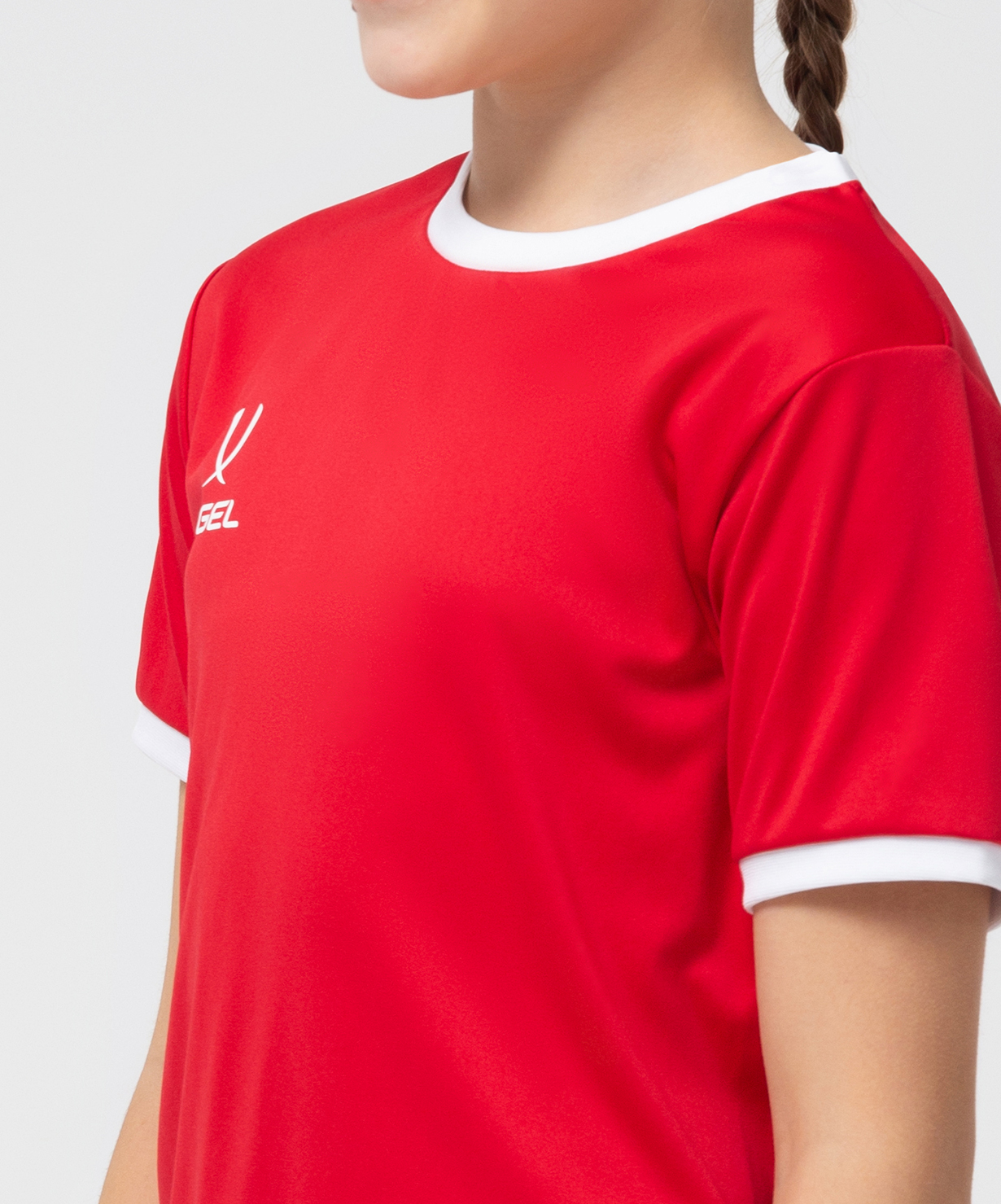 Фото Футболка футбольная JOGEL CAMP Origin, красный/белый, детский со склада магазина Спортев