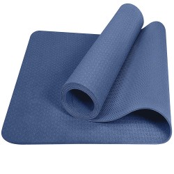 Коврик для йоги 183х61х0,6 см E39314 ТПЕ синий