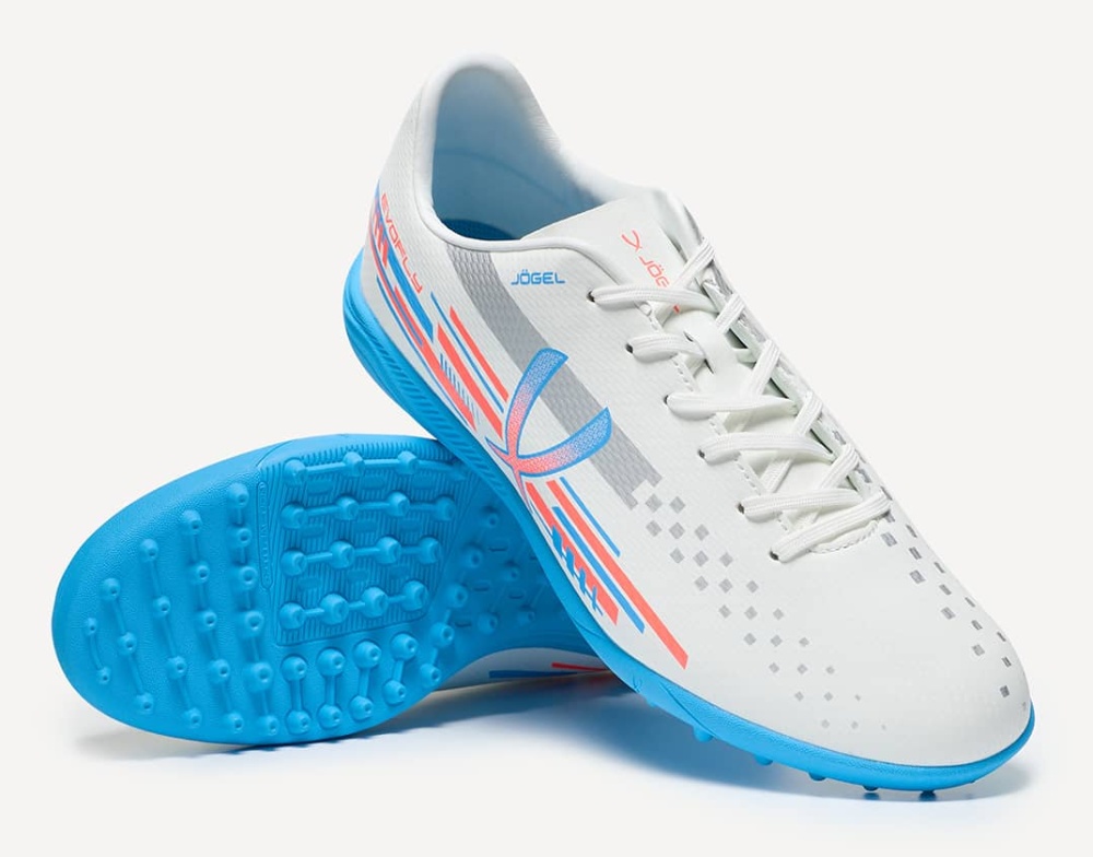 Фото Бутсы Jogel Evofly TF Talant белый/голубой 4211 со склада магазина Спортев