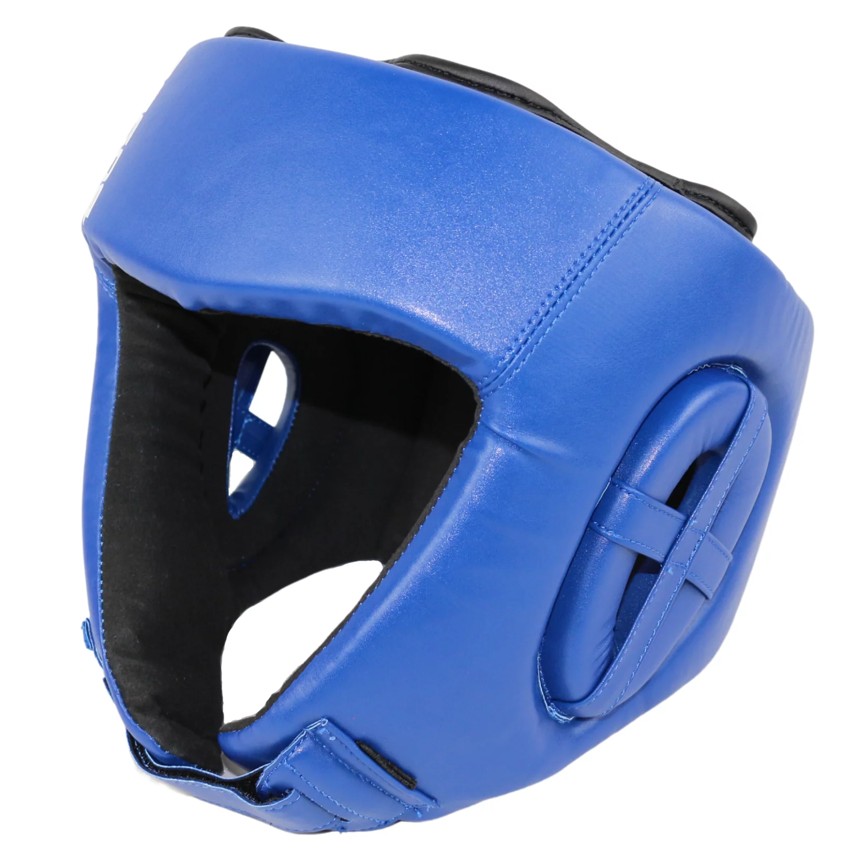Фото Шлем боксерский BoyBo Titan кожа, одобрен ФРБ, синий IB-24-1 со склада магазина СпортЕВ