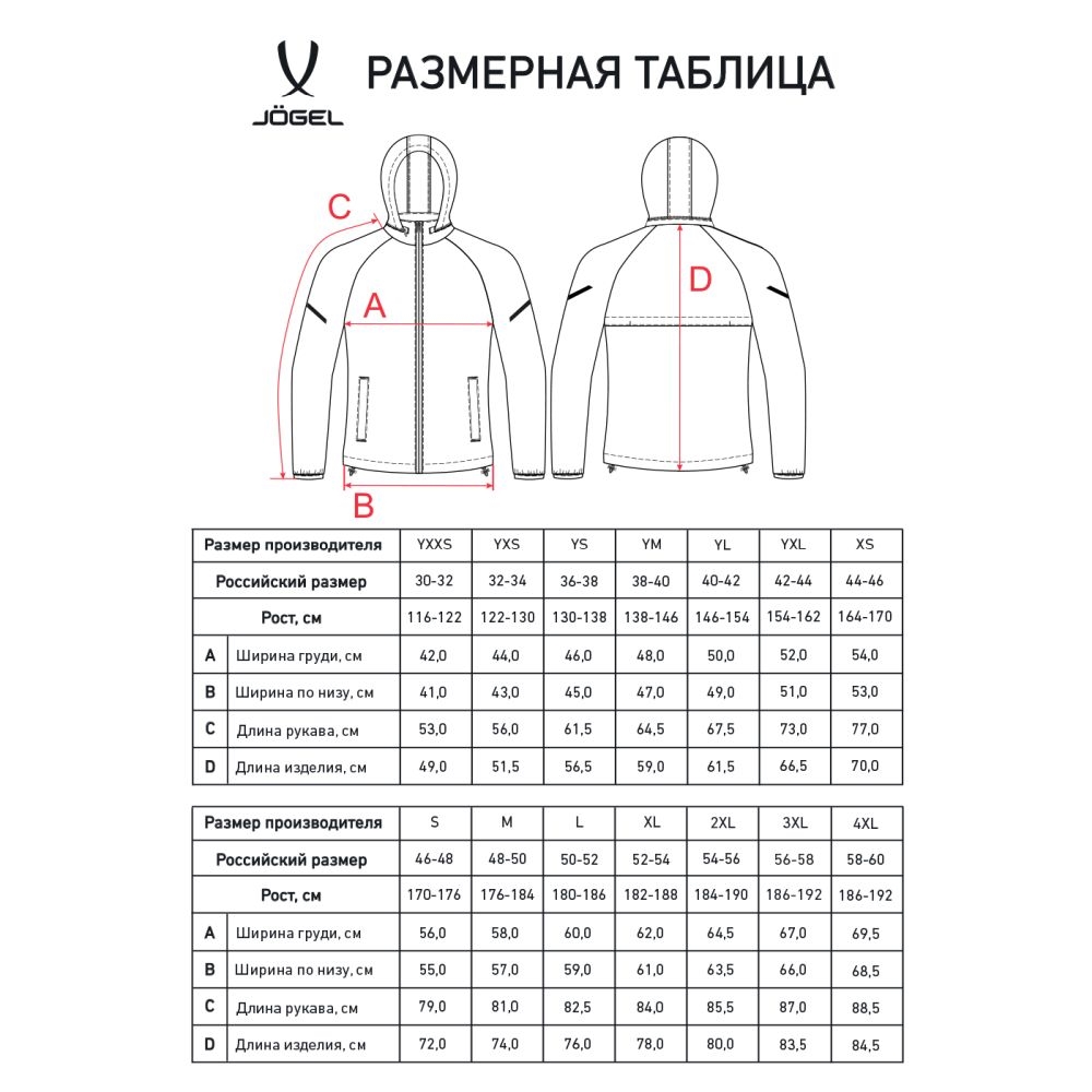 Фото Куртка ветрозащитная Jogel Camp 2 Rain Jacket темно-синий 4727 со склада магазина Спортев