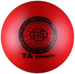Мяч для художественной гимнастики 15 см 300 г металлик красный I-1