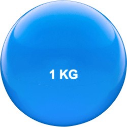 Медбол 1 кг HKTB9011-1 12 см ПВХ/песок голубой
