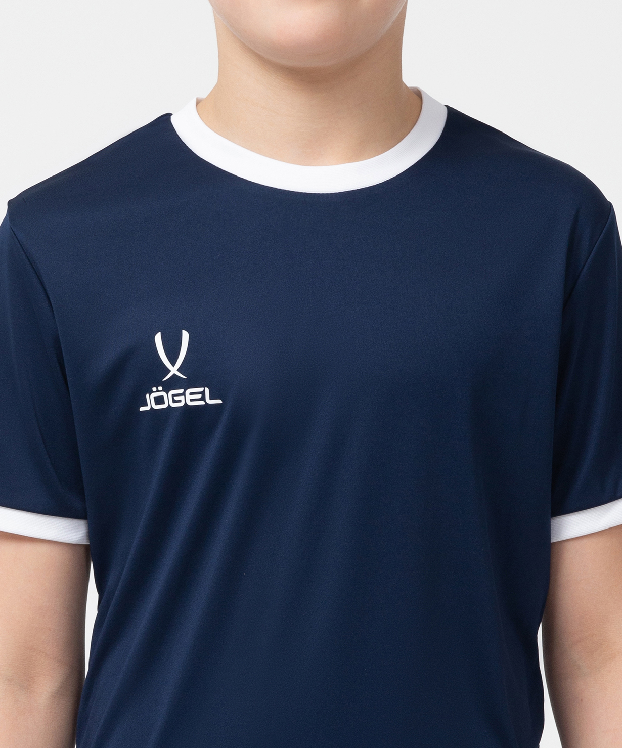 Фото Футболка футбольная JOGEL CAMP Origin, темно-синий/белый, детский со склада магазина Спортев