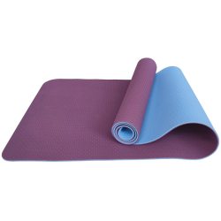 Коврик для йоги 183х61х0,6 см E33589 ТПЕ фиолетово/голубой