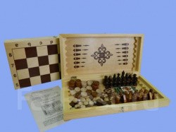 Набор игр (4 в 1) нарды, шашки, лото, карты 400*200*55 НШ-4